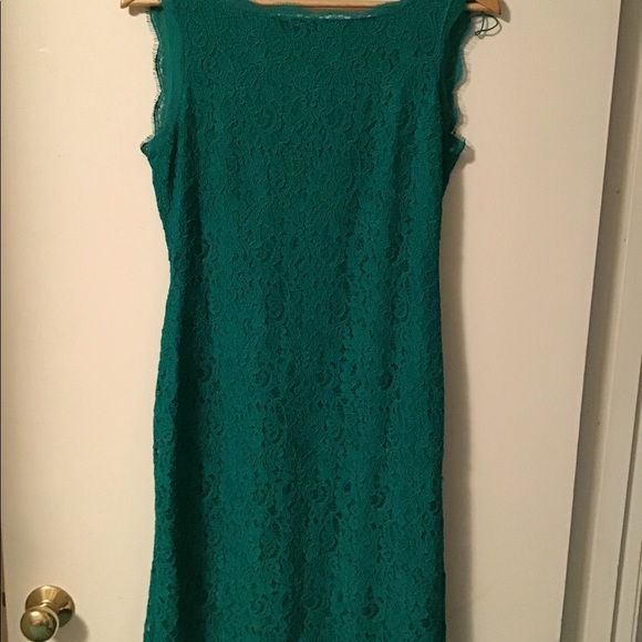 Adrianna Papell Boatneck Lace Sheath Dress - Picture 4 of 7